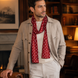 Maroon Dot Polka - Silk Men Scarf by Monzoro – view 18