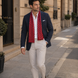 Maroon Dot Polka - Silk Men Scarf by Monzoro – view 19