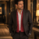 Maroon Dot Polka - Silk Men Scarf by Monzoro – view 20