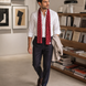 Maroon Dot Polka - Silk Men Scarf by Monzoro – view 23