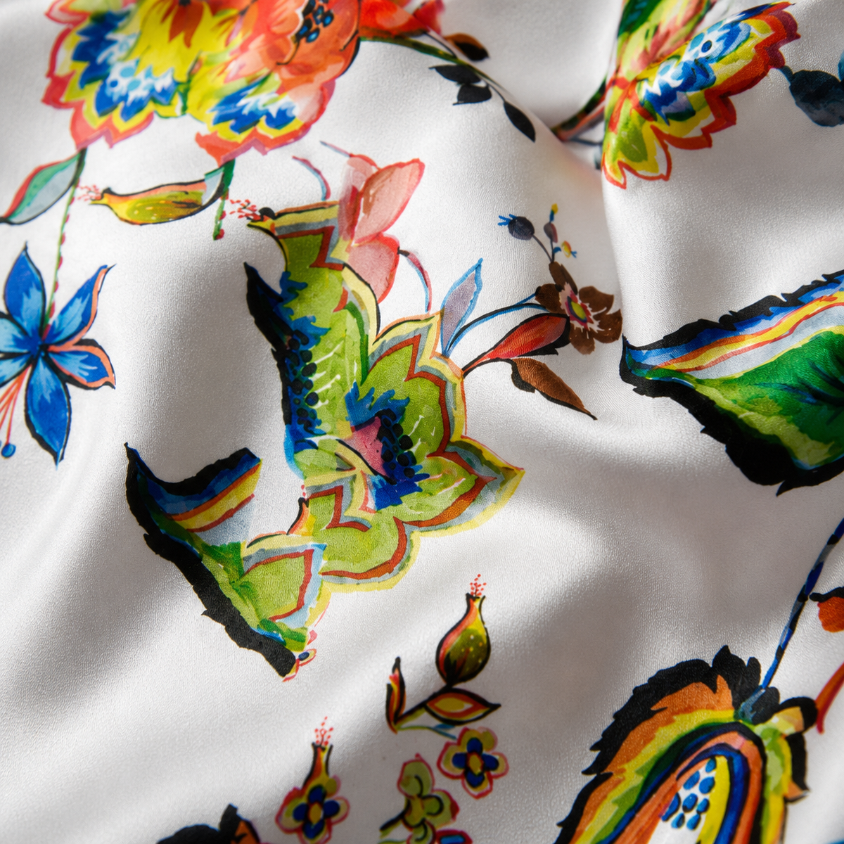 Meadow Carnival Silk Pocket Square by Monzoro – view 11