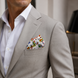 Meadow Carnival Silk Pocket Square by Monzoro – view 14
