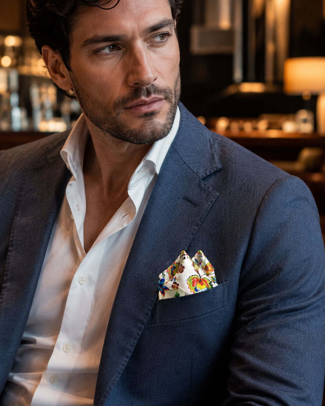 Meadow Carnival Silk Pocket Square by Monzoro – view 16