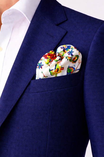Meadow Carnival Silk Pocket Square by Monzoro – view 2
