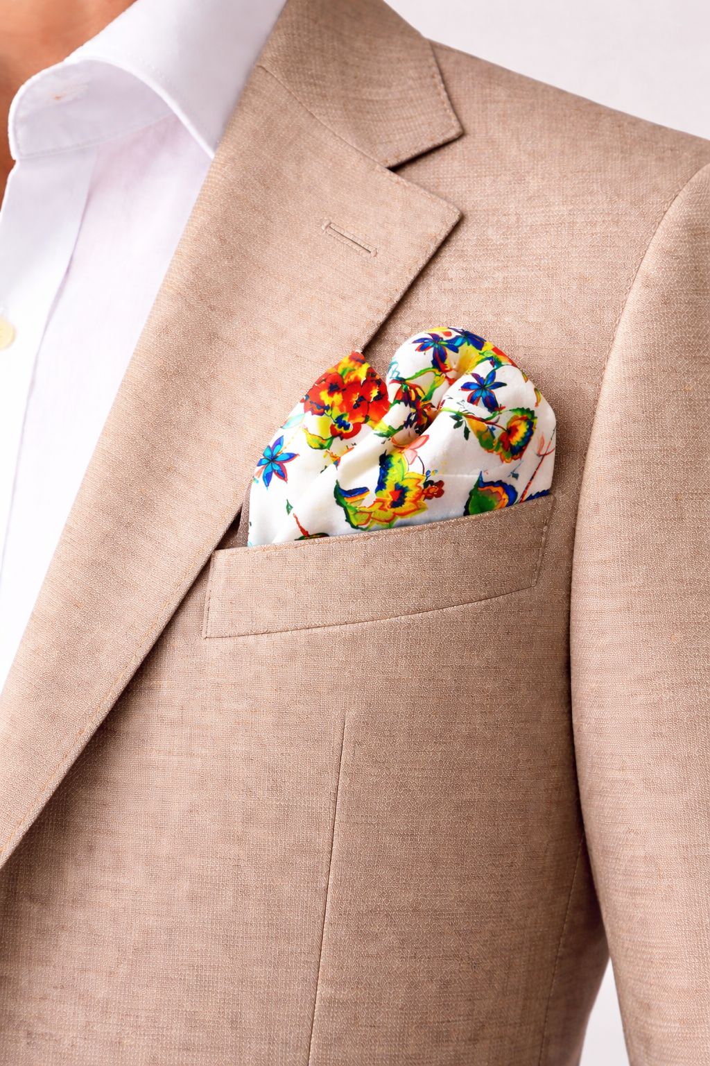 Meadow Carnival Silk Pocket Square by Monzoro – view 3