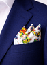 Meadow Carnival Silk Pocket Square by Monzoro – view 4