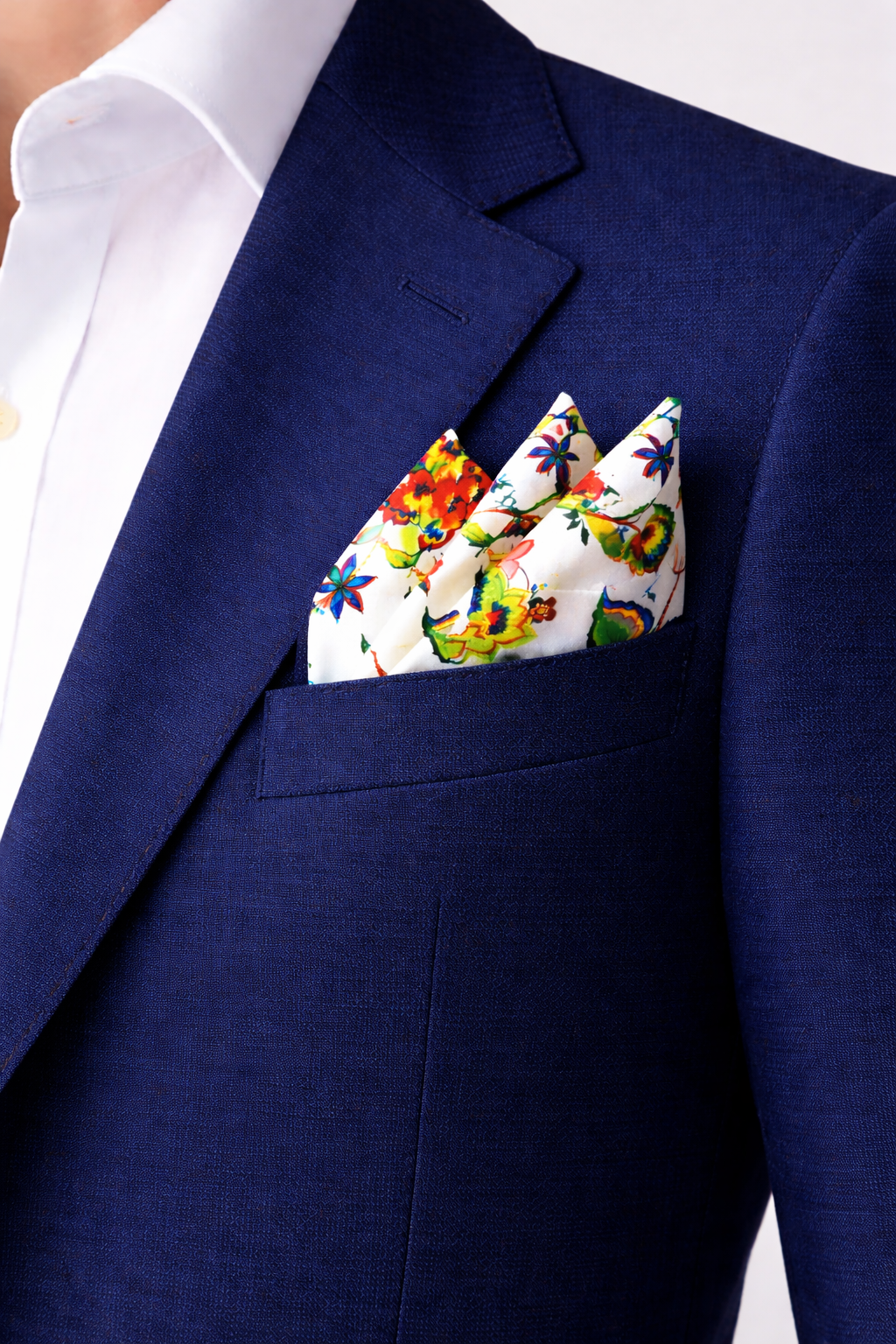 Meadow Carnival Silk Pocket Square by Monzoro – view 4