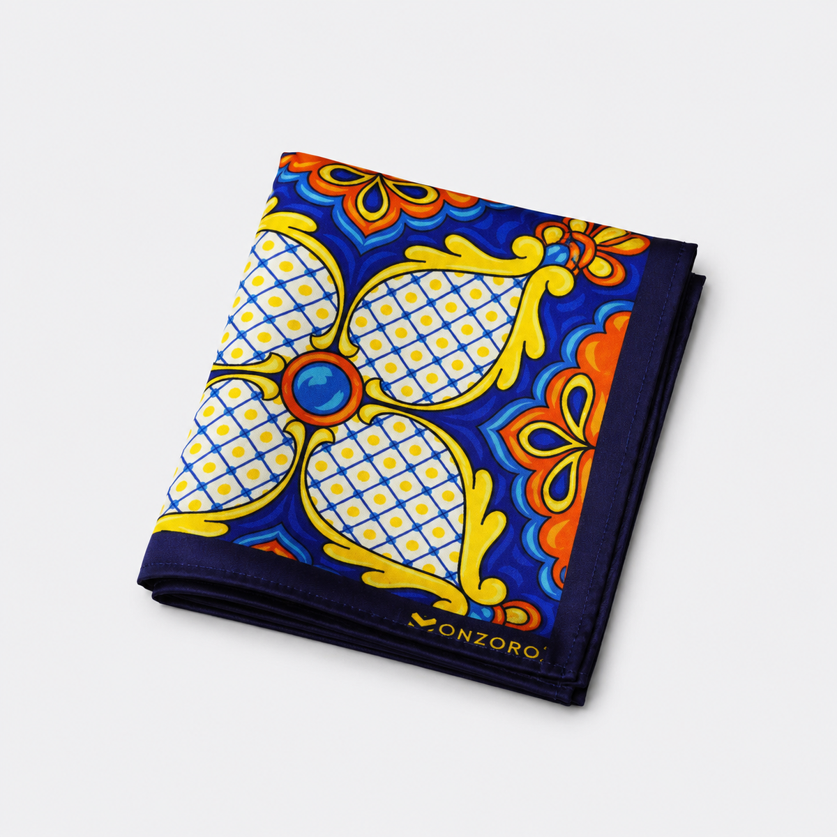 Mexican Talavera - Silk Pocket Square by Monzoro – view 8