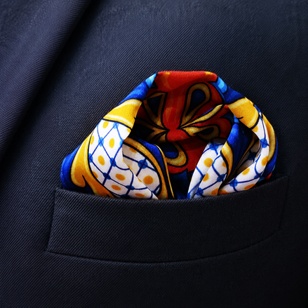 Mexican Talavera - Silk Pocket Square by Monzoro – view 10