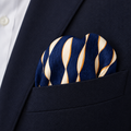 Midnight Current Silk Pocket Square by Monzoro – view 11