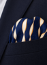 Midnight Current Silk Pocket Square by Monzoro – view 11