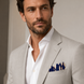 Midnight Current Silk Pocket Square by Monzoro – view 12