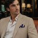 Midnight Current Silk Pocket Square by Monzoro – view 14