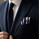 Midnight Current Silk Pocket Square by Monzoro – view 15