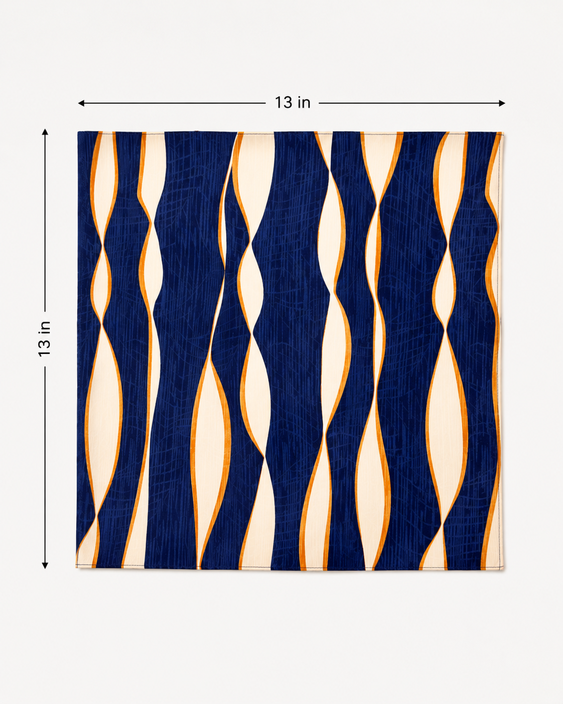 Midnight Current Silk Pocket Square by Monzoro – view 16