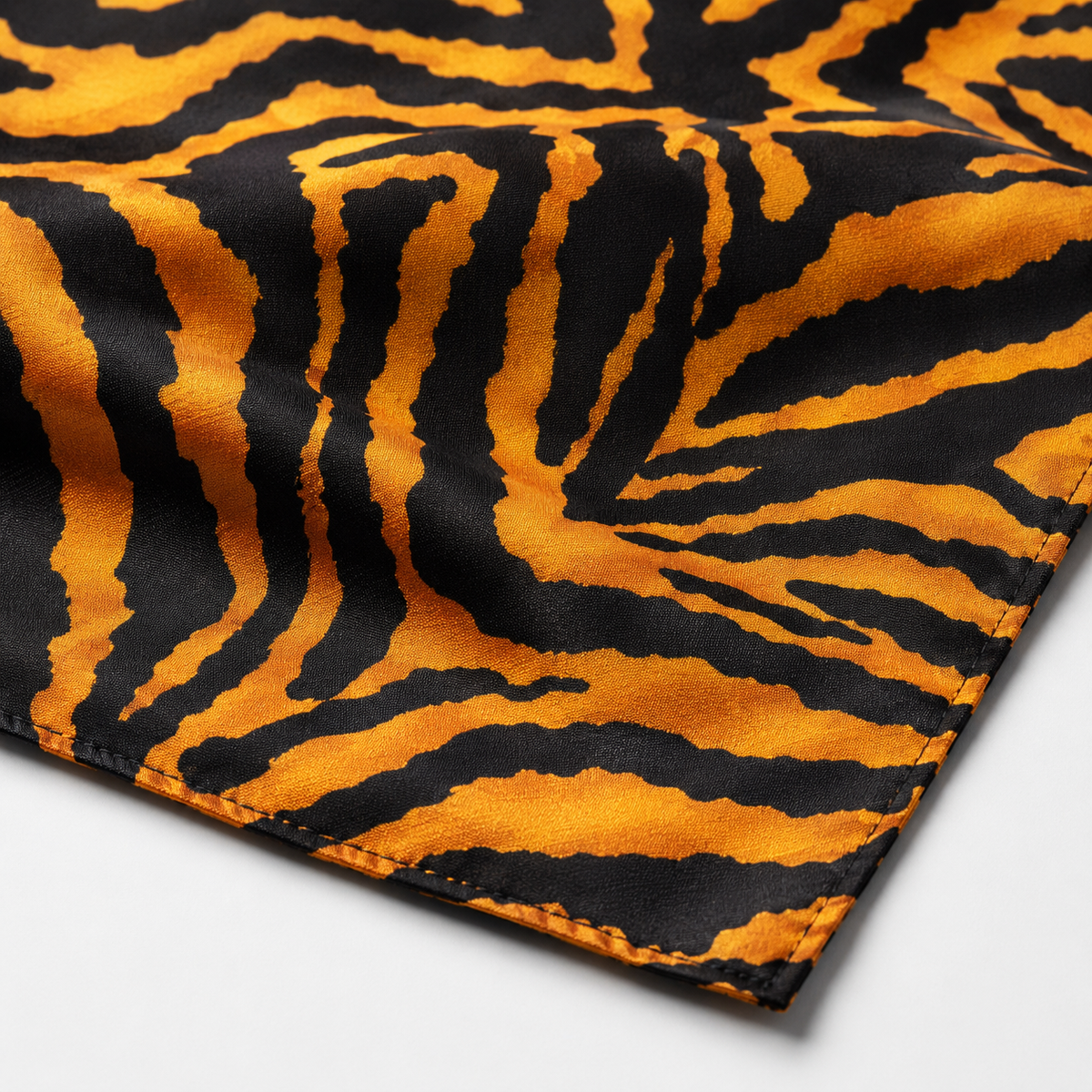 Midnight Roar Silk Pocket Square by Monzoro – view 11