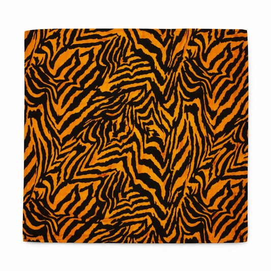 Midnight Roar Silk Pocket Square by Monzoro