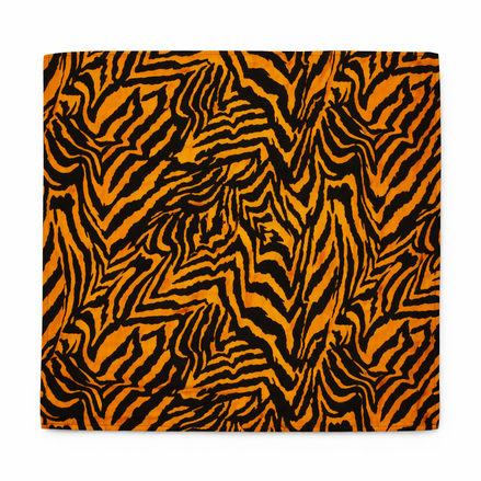 Midnight Roar Silk Pocket Square by Monzoro