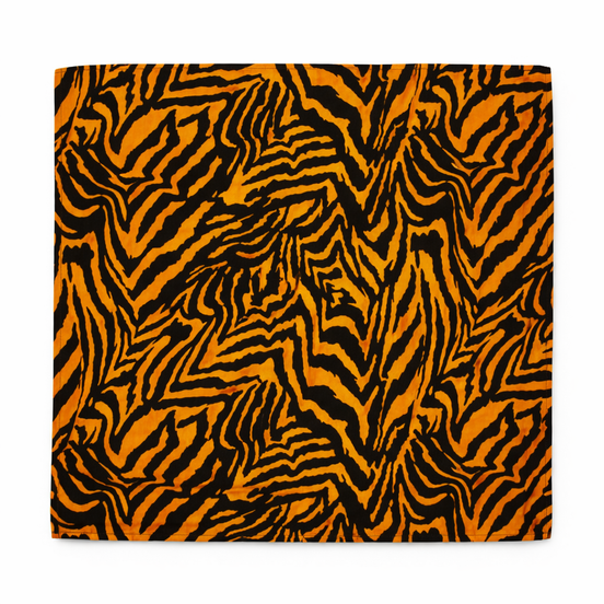 Midnight Roar Silk Pocket Square by Monzoro