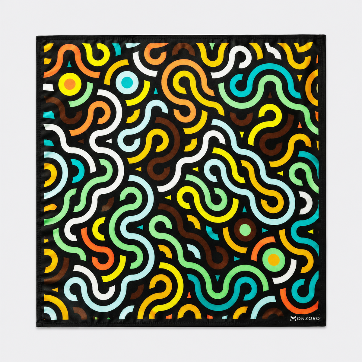 Multi Doodle Art - Silk Pocket Square by Monzoro – view 7
