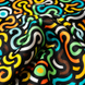 Multi Doodle Art - Silk Pocket Square by Monzoro – view 9