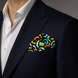 Multi Doodle Art - Silk Pocket Square by Monzoro – view 12