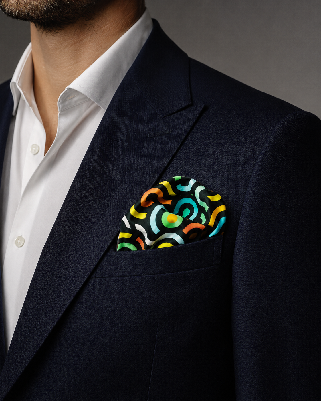 Multi Doodle Art - Silk Pocket Square by Monzoro – view 12