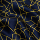 Navy and Gold Rugs Silk Pocket Square by Monzoro – view 8