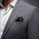 Navy and Gold Rugs Silk Pocket Square by Monzoro – view 11