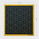 Navy and Gold Rugs Silk Pocket Square by Monzoro – view 14