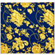 Navy Blue Floral Silk Pocket Square by Monzoro – view 12
