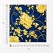Navy Blue Floral Silk Pocket Square by Monzoro – view 21
