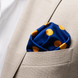 Navy Blue with Orange Polka Dots Silk Pocket Square by Monzoro – view 16