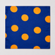 Navy Blue with Orange Polka Dots Silk Pocket Square by Monzoro – view 24