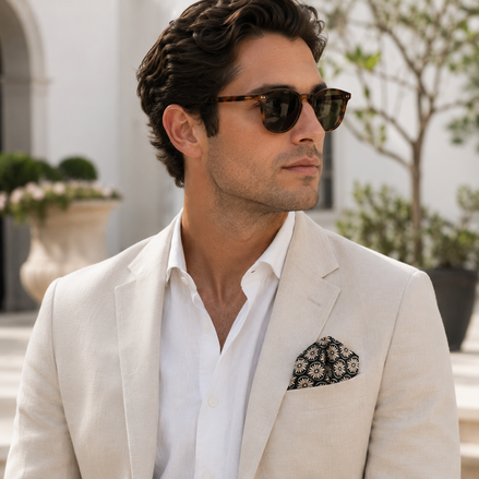 Noir Mosaic Silk Pocket Square by Monzoro – view 20