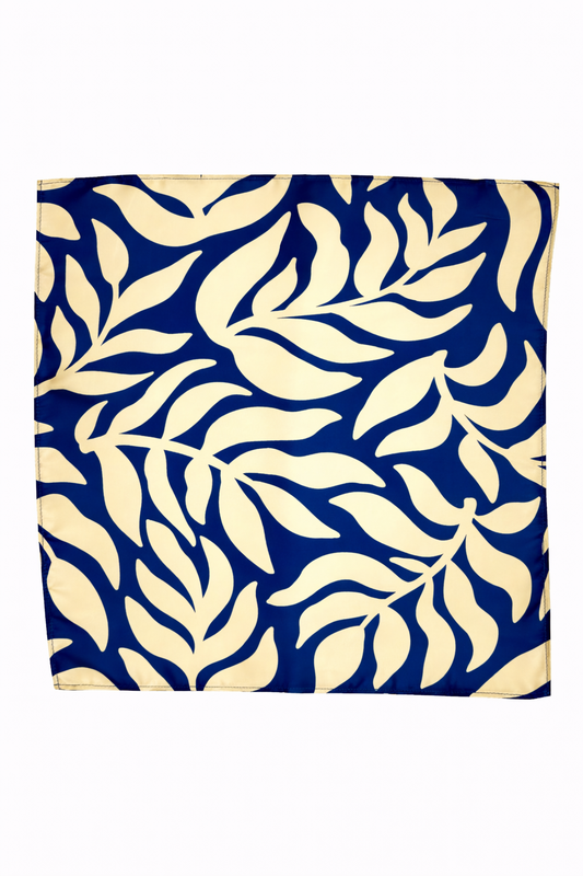 Ocean Leaf Silk Pocket Square by Monzoro