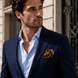 Opulent Baroque Pattern Silk Pocket Square by Monzoro – view 17