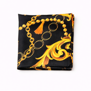 Opulent Baroque Pattern Silk Pocket Square by Monzoro – view 2
