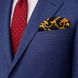 Opulent Baroque Pattern Silk Pocket Square by Monzoro – view 5