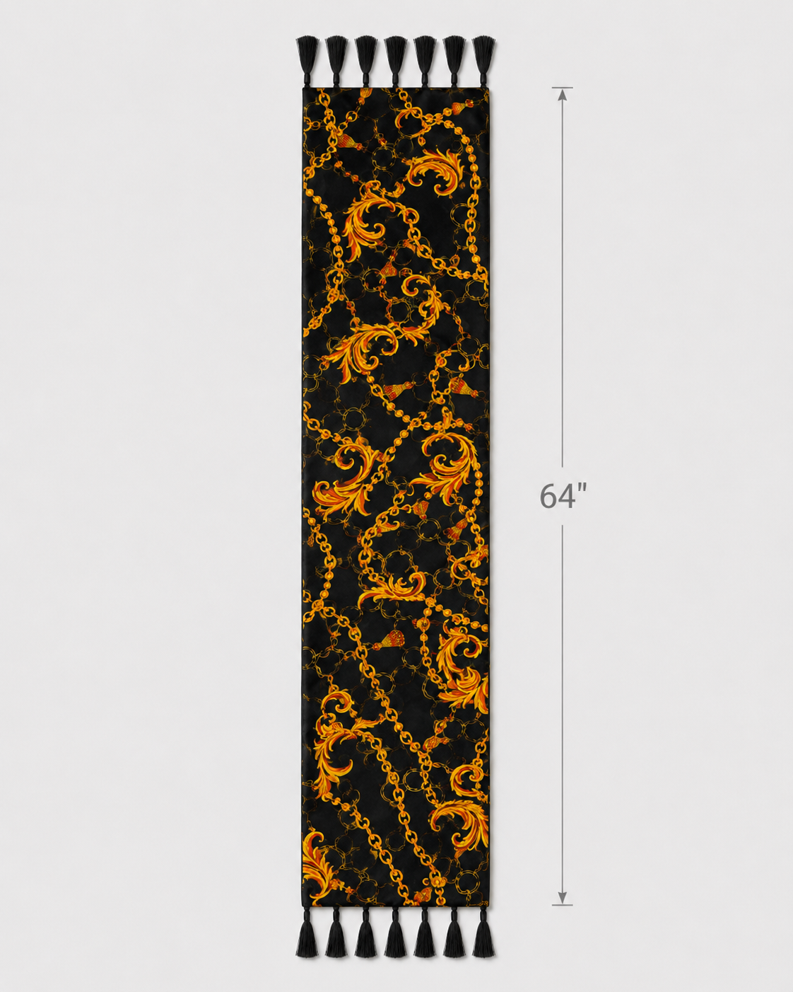 Opulent Baroque Pattern Silk Scarf by Monzoro – view 8