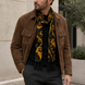 Opulent Baroque Pattern Silk Scarf by Monzoro – view 13