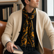 Opulent Baroque Pattern Silk Scarf by Monzoro – view 14