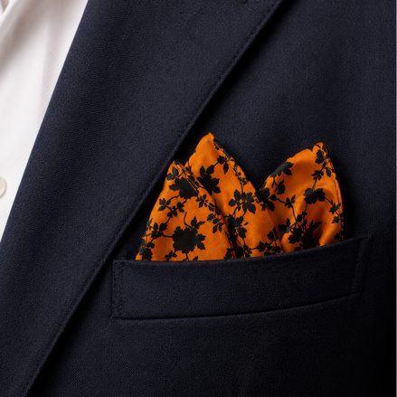 Orange Silhouette Pocket Square by Monzoro – view 10