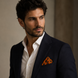 Orange Silhouette Pocket Square by Monzoro – view 11