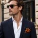 Orange Silhouette Pocket Square by Monzoro – view 12