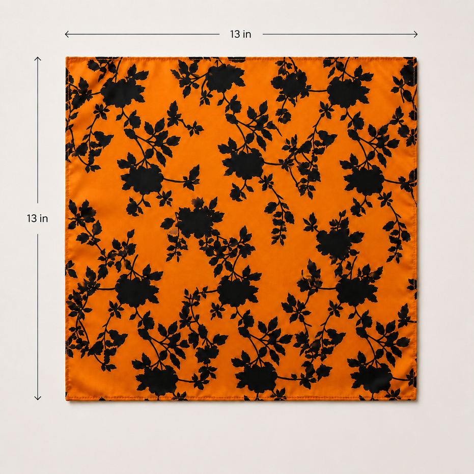 Orange Silhouette Pocket Square by Monzoro – view 16