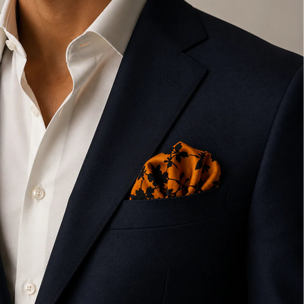 Orange Silhouette Pocket Square by Monzoro – view 18