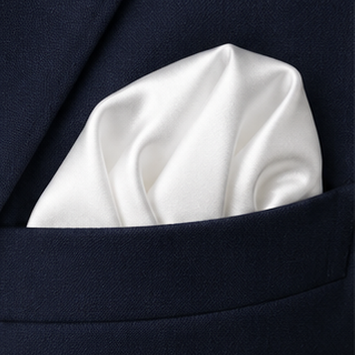 Pearl White Paradigm Silk Pocket Square by Monzoro – view 8