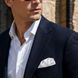 Pearl White Paradigm Silk Pocket Square by Monzoro – view 10