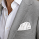 Pearl White Paradigm Silk Pocket Square